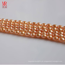 8-9mm Pink Rice Freshwater Pearl Strand